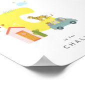 Niedliches Kinderzimmer Personalisiert Alphabet Le Poster (Ecke)