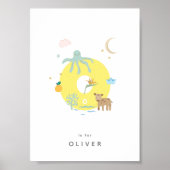 Niedliches Kinderzimmer Personalisiert Alphabet Le Poster (Vorne)