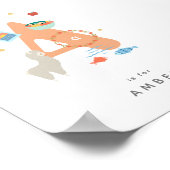 Niedliches Kinderzimmer Personalisierter Alphabet  Poster (Ecke)