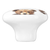 Niedliches Kinderzimmer "Watercolor Woodland Anima Keramikknauf (Seitenansicht)