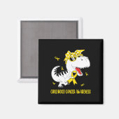 Niedliches Kindheitskrebs-Bewusstsein Dinosaurier  Magnet (Vorderseite/Rückseite)