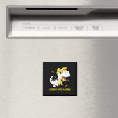 Niedliches Kindheitskrebs-Bewusstsein Dinosaurier  Magnet (In Situ (Geschirrspüler))