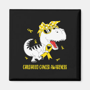 Niedliches Kindheitskrebs-Bewusstsein Dinosaurier  Magnet