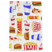 Niedliches Kinotheater Party gekachelt Mittlere Geschenktüte (Vorderseite)