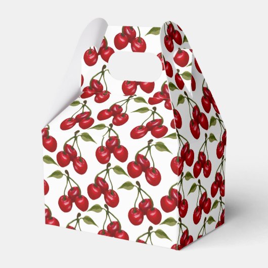 niedliches Kirschfruchtmuster Geschenkschachtel (Rückseite)