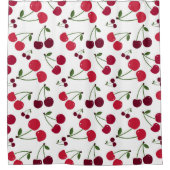 Niedliches Kirschmuster Duschvorhang (Vorderseite)