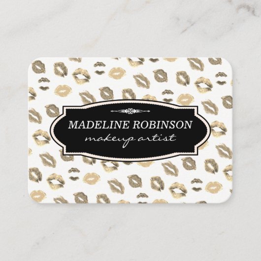 Niedliches Kiss-Muster / Ernennung Terminkarte (Vorderseite)