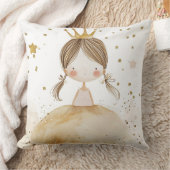 Niedliches Kissen mit goldener Krone, Märchen (Decke)