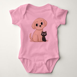 Niedliches Kitbull Design - herzerwärmendes TierDu Baby Strampler