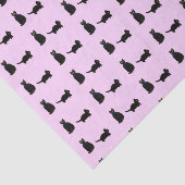 Niedliches Kitt Muster Schwarze Katzen - Farbe Seidenpapier (Ausschnitt)