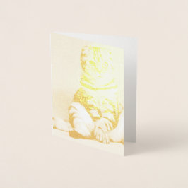 Niedliches Kitten ausgespült Folienkarte