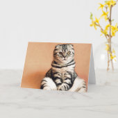 Niedliches Kitten ausgespült Karte (Gelbe Blume)