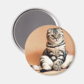 Niedliches Kitten ausgespült Magnet (Vorderseite/Rückseite)