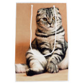 Niedliches Kitten ausgespült Mittlere Geschenktüte (Rückseite)