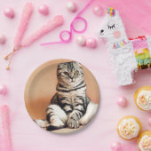 Niedliches Kitten ausgespült Pappteller (Party)