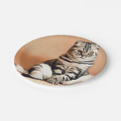 Niedliches Kitten ausgespült Pappteller (Schrägansicht)