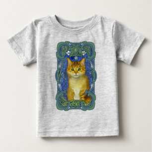 Niedliches Kitten im Vintagen Jugendstil Baby T-shirt