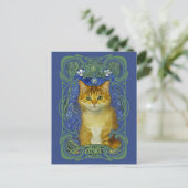 Niedliches Kitten im Vintagen Jugendstil Postkarte (Stehend Vorderseite)