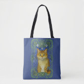 Niedliches Kitten im Vintagen Jugendstil Tasche (Vorderseite)