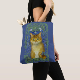 Niedliches Kitten im Vintagen Jugendstil Tasche