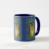 Niedliches Kitten im Vintagen Jugendstil Tasse (VorderseiteRechts)