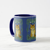 Niedliches Kitten im Vintagen Jugendstil Tasse (Vorderseite Links)