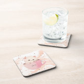 Niedliches Kitten in einem Teacup Getränkeuntersetzer (Rechte Seite)