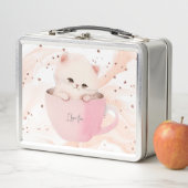 Niedliches Kitten in einem Teacup Metall Brotdose (Beispiel)