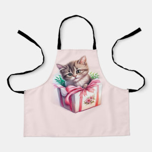 Niedliches Kitten in einer Box Geburtstagsgeschenk Schürze