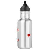 Niedliches Kitten in Rot und Weiß Edelstahlflasche (Rechts)