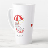 Niedliches Kitten in Rot und Weiß Milchtasse (Linke Ecke)