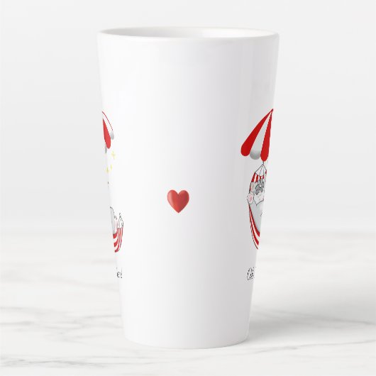 Niedliches Kitten in Rot und Weiß Milchtasse (Vorderseite)