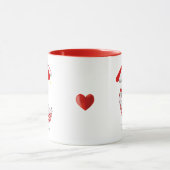 Niedliches Kitten in Rot und Weiß Tasse (Zentrum)