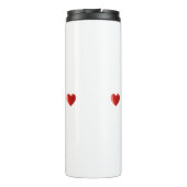 Niedliches Kitten in Rot und Weiß Thermosbecher (Rückseite)