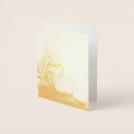 Niedliches Kitten mit ausgestreckter Pfote Folienkarte