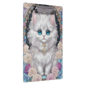 Niedliches Kitten mit Blume Klemmbrett (Rechts)