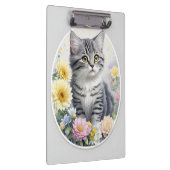 Niedliches Kitten mit Blume Klemmbrett (Rechts)