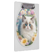 Niedliches Kitten mit Blume Klemmbrett (Rechts)