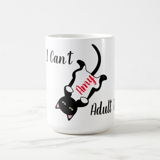 Niedliches Kitten mit Zitat Kaffeetasse (Mittel)