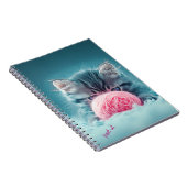 Niedliches Kittenspiel mit Pink-Wollball Notizblock (Rechte Seite)