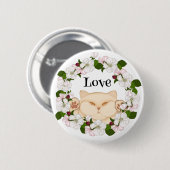 Niedliches Kitti in Blume Button (Vorne & Hinten)