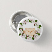 Niedliches Kitti in Blume Button (Vorne & Hinten)