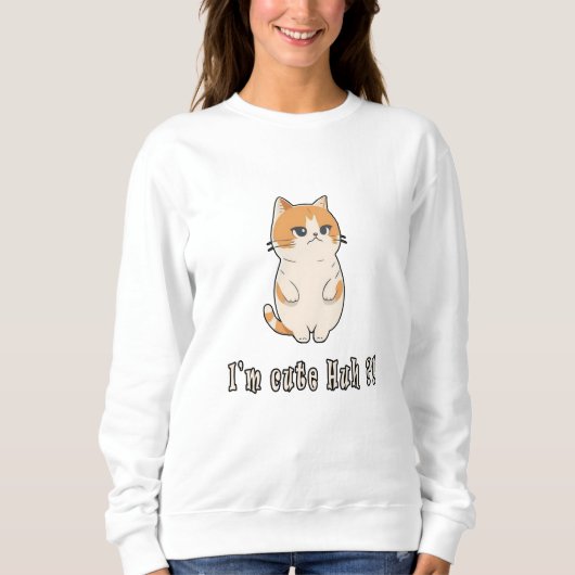 Niedliches Kitty Cat Design Sweatshirt für Katze L (Vorderseite)