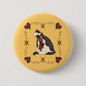 Niedliches Kitty-Katzen-Land-Geschenk Button (Vorderseite)
