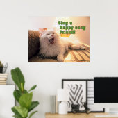 niedliches Kitty Poster singen (Heimbüro)