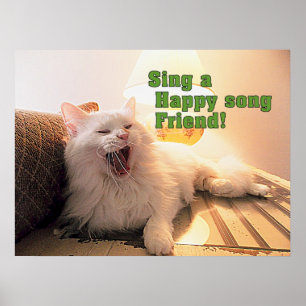niedliches Kitty Poster singen