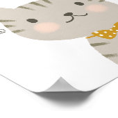 Niedliches Kitty Sei neugierig Kinder Poster (Ecke)