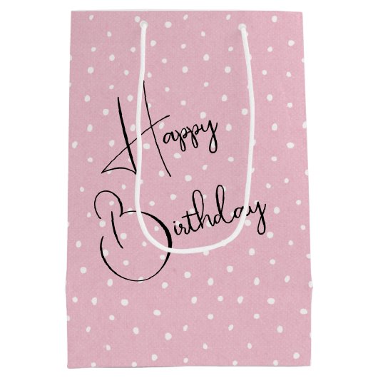 Niedliches Kitty Tragen einer Perlenschnur Mittlere Geschenktüte (Rückseite)