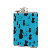 Niedliches Kittymuster Flachmann (Links)