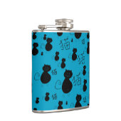 Niedliches Kittymuster Flachmann (Rechts)